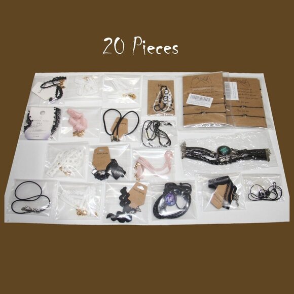 Lot of 20 Bracelets Beaded Corded Lace Fashion Jewelry - Picture 1 of 1